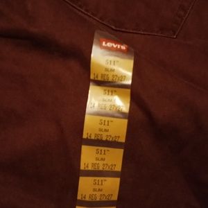 Maroon Levi's 511 size 14 reg. Slim fit jeans